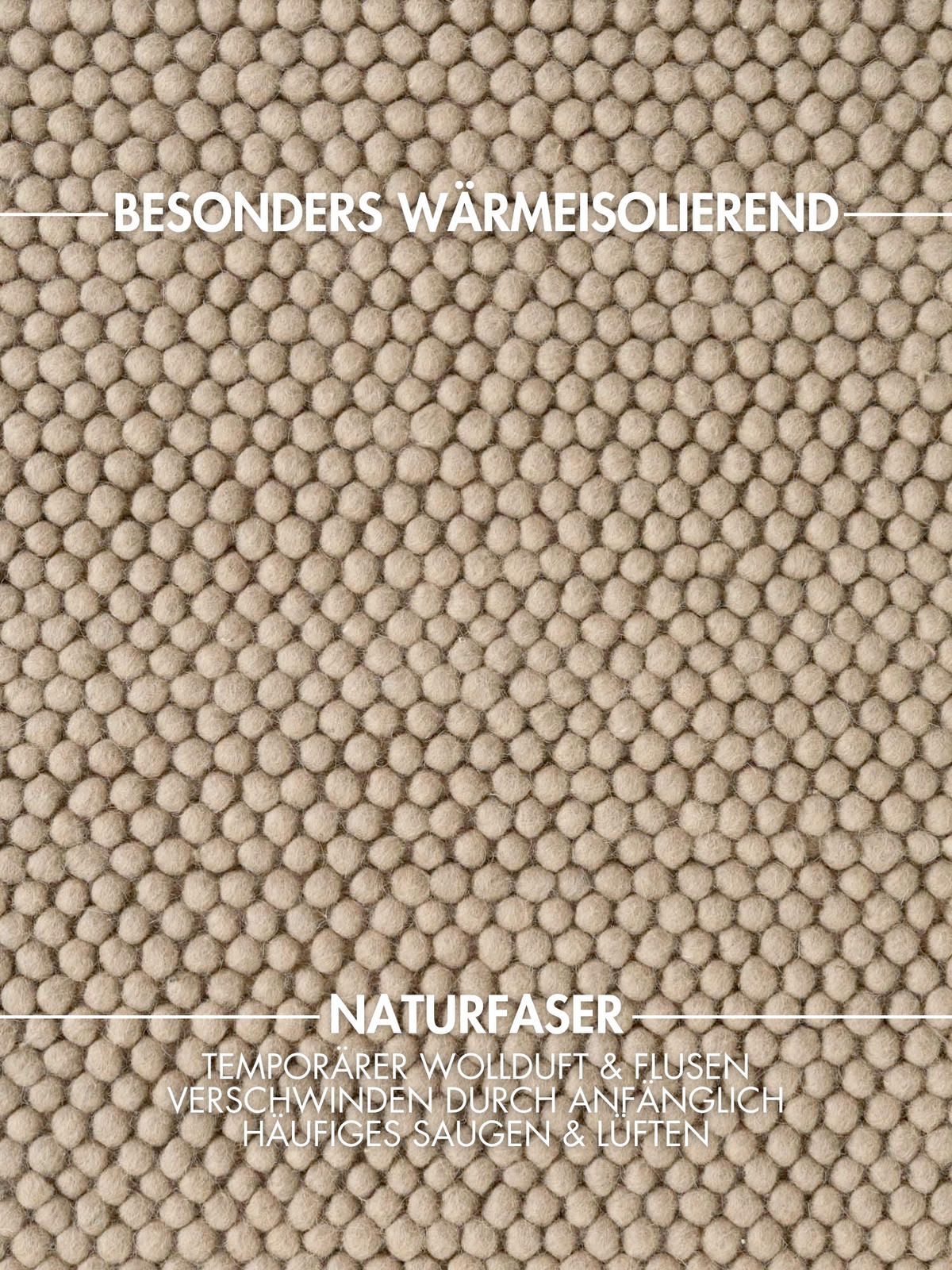 WOLLTEPPICH 120/170 cm Richmond Beige, Beigebraun rechteckig  - Beige/Beigebraun, KONVENTIONELL, Textil (120/170cm) - Ted Baker