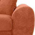 BIGSOFA Cord Rostfarben  - Eichefarben/Rostfarben, KONVENTIONELL, Holz/Textil (270/72/109cm) - Carryhome