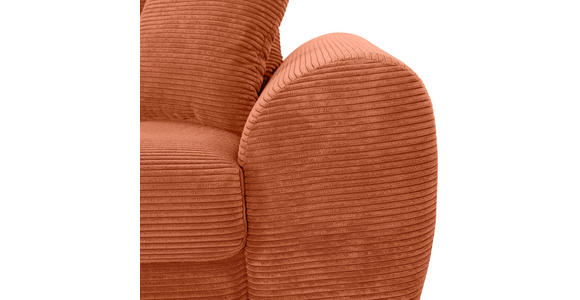 BIGSOFA Cord Rostfarben  - Eichefarben/Rostfarben, KONVENTIONELL, Holz/Textil (270/72/109cm) - Carryhome