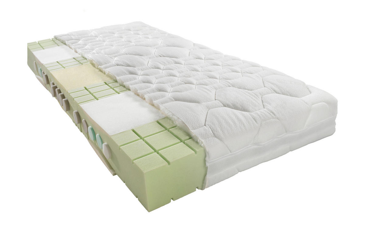 KALTSCHAUMMATRATZE 80/200 cm Höhe ca. 20 cm  - Creme, Basics, Textil (80/200cm) - Physiosleep