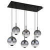 LED-HÄNGLAMPA LACY 100/49/120 cm  - vit/svart, Klassisk, metall/glas (100/49/120cm) - Globo