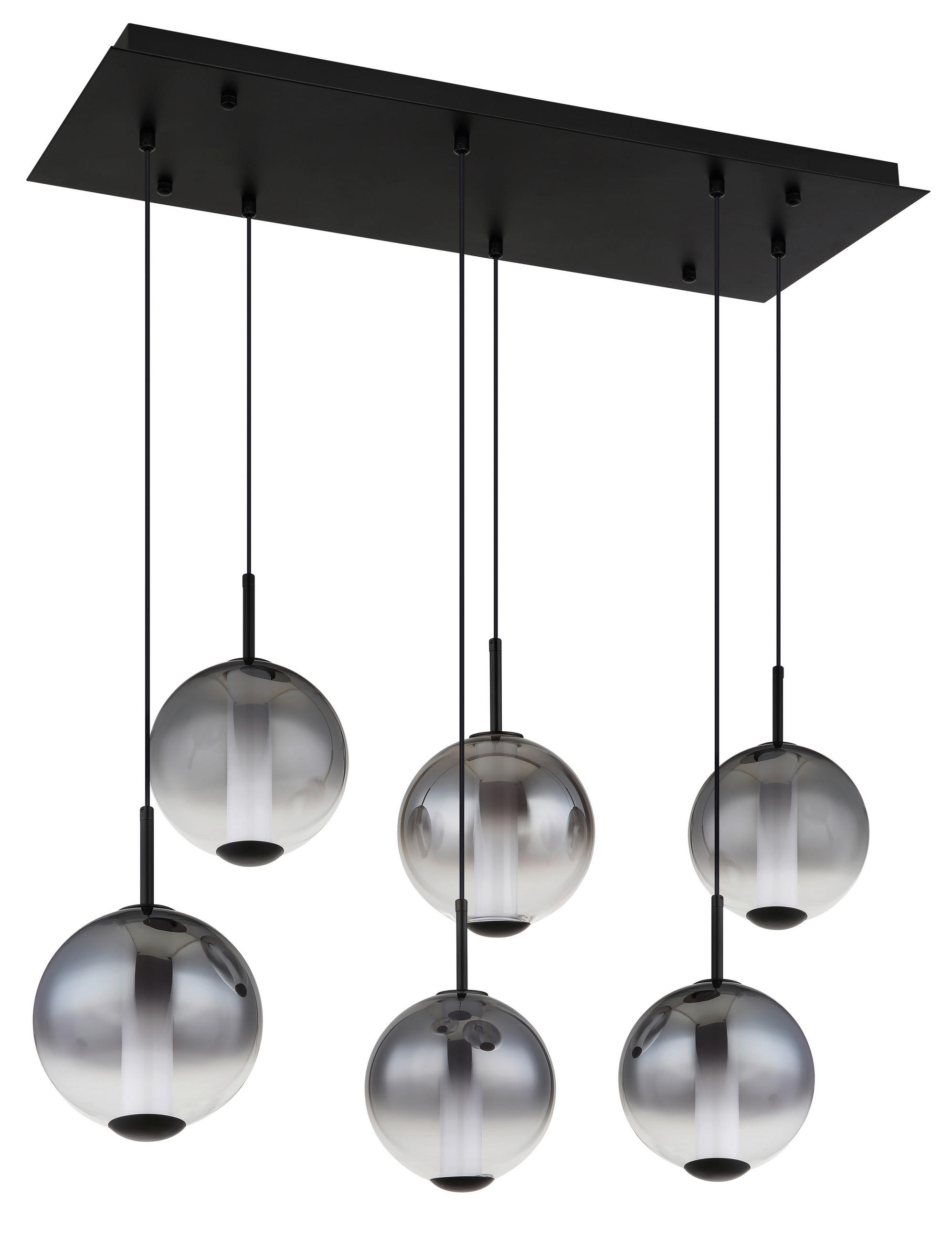 Globo Led-Hängeleuchte Lacy Grau, Schwarz, Weiß 49x120x100 cm