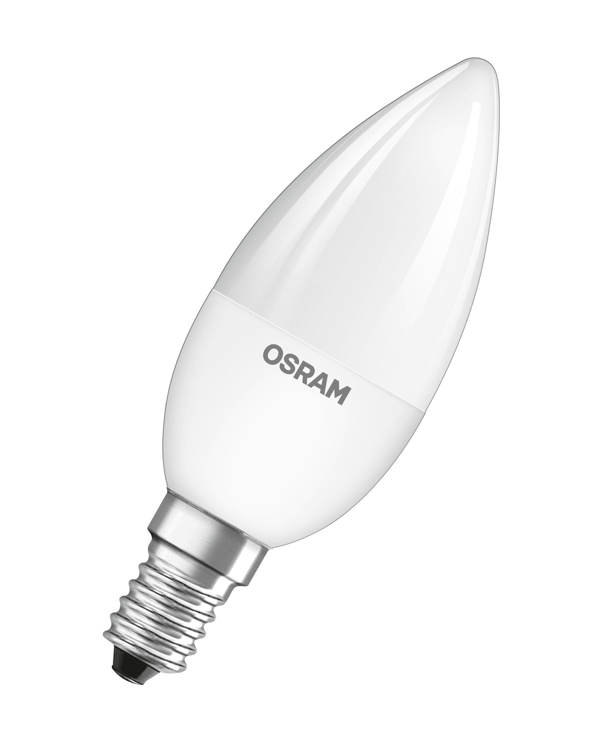 LED-LEUCHTMITTEL   E14 4,2 W 250 lm 2 Stück  - Weiß, Basics, Kunststoff (3,7/10,7cm) - Osram
