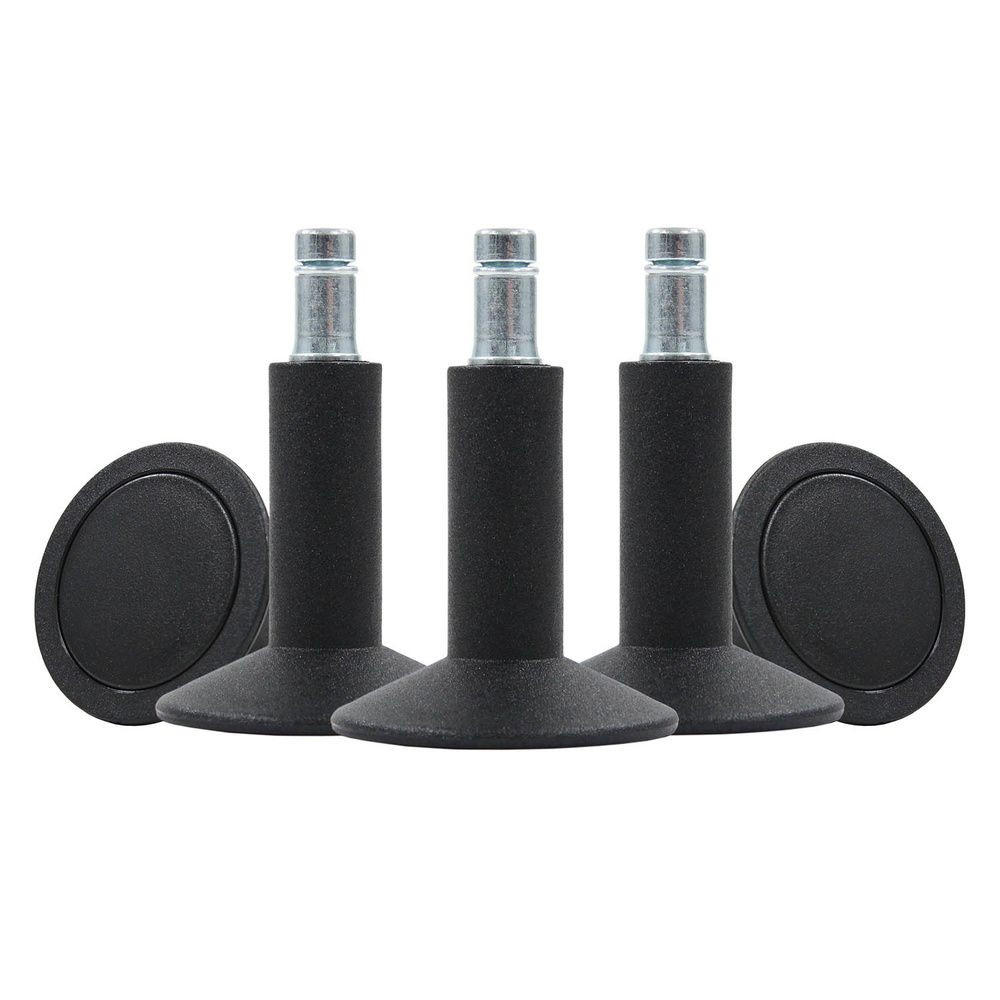 BÜROSTUHLGLEITER - Schwarz, Basics, Kunststoff/Metall (6/6,4/6cm) - MID.YOU