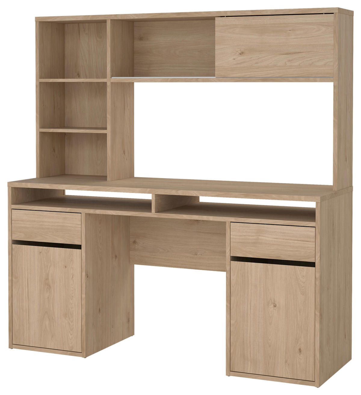 PISALNA MIZA leseni material barve hrasta  - barve hrasta, Moderno, leseni material (149/48,2/156,2cm) - P & B