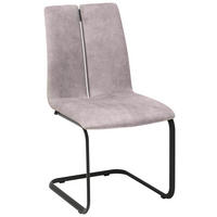 SCHWINGSTUHL  in Stahl Velours  - Anthrazit/Grau, Design, Textil/Metall (47/91/60cm) - Venjakob