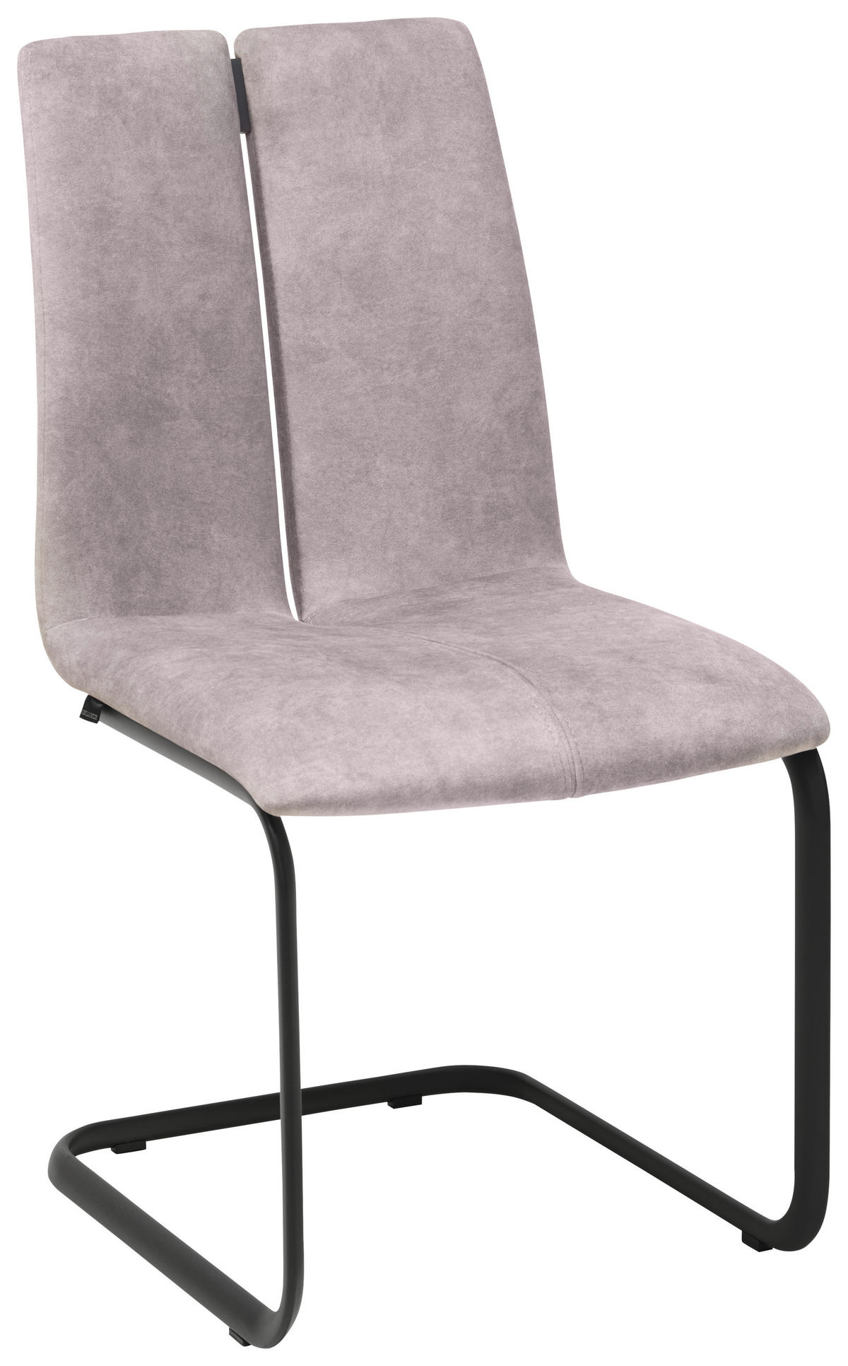 SCHWINGSTUHL  in Stahl Velours  - Anthrazit/Grau, Design, Textil/Metall (47/91/60cm) - Venjakob