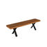 SITZBANK Wildeiche massiv Eichefarben - Eichefarben/Schwarz, LIFESTYLE, Holz/Metall (180/45/40cm) - Carryhome SITZBANK Wildeiche massiv Eichefarben - Eichefarben/Schwarz, LIFESTYLE, Holz/Metall (180/45/40cm) - Carryhome