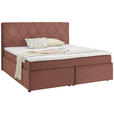 BOXSPRINGBETT 180/200 cm  in Rosa  - Schwarz/Rosa, Design, Kunststoff/Textil (180/200cm) - Xora