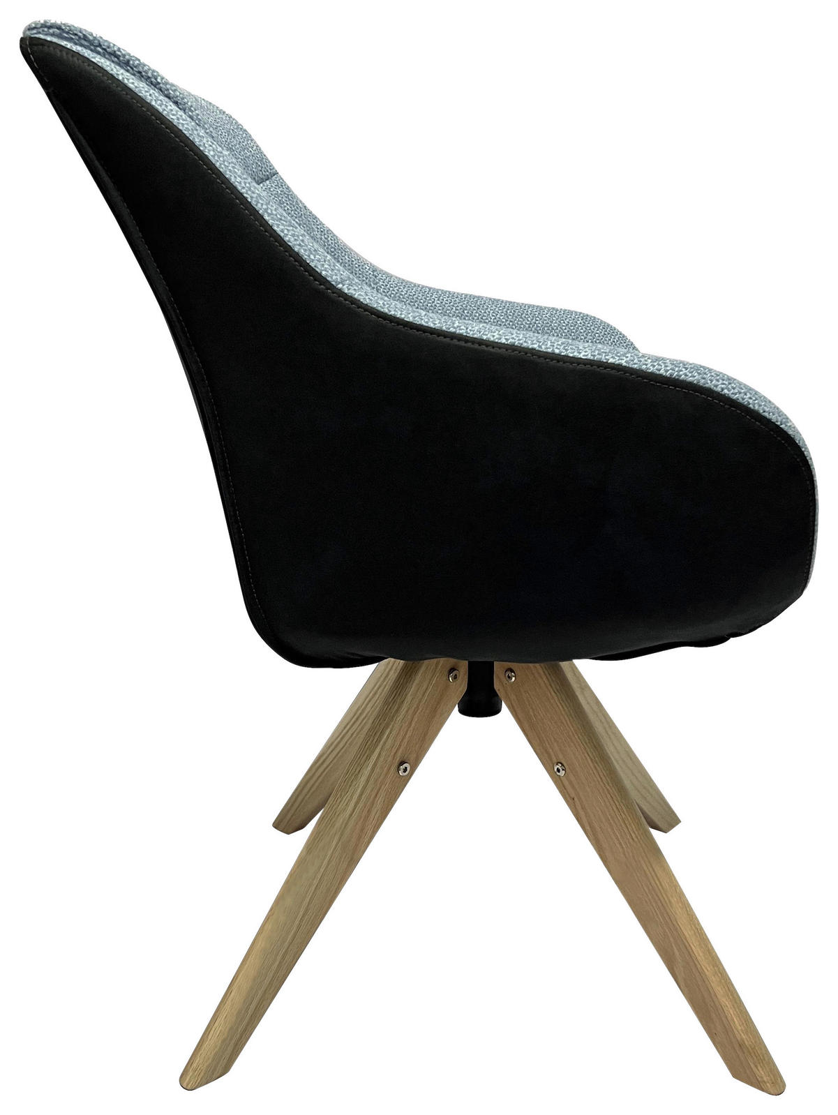 ARMLEHNSTUHL  in Webstoff, Mikrofaser  - Blau/Eichefarben, KONVENTIONELL, Holz/Textil (57/83,5/60cm) - Landscape