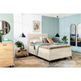 BOXSPRINGBETT 140/200 cm  in Champagner  - Champagner/Schwarz, Design, Textil/Metall (140/200cm) - Esposa