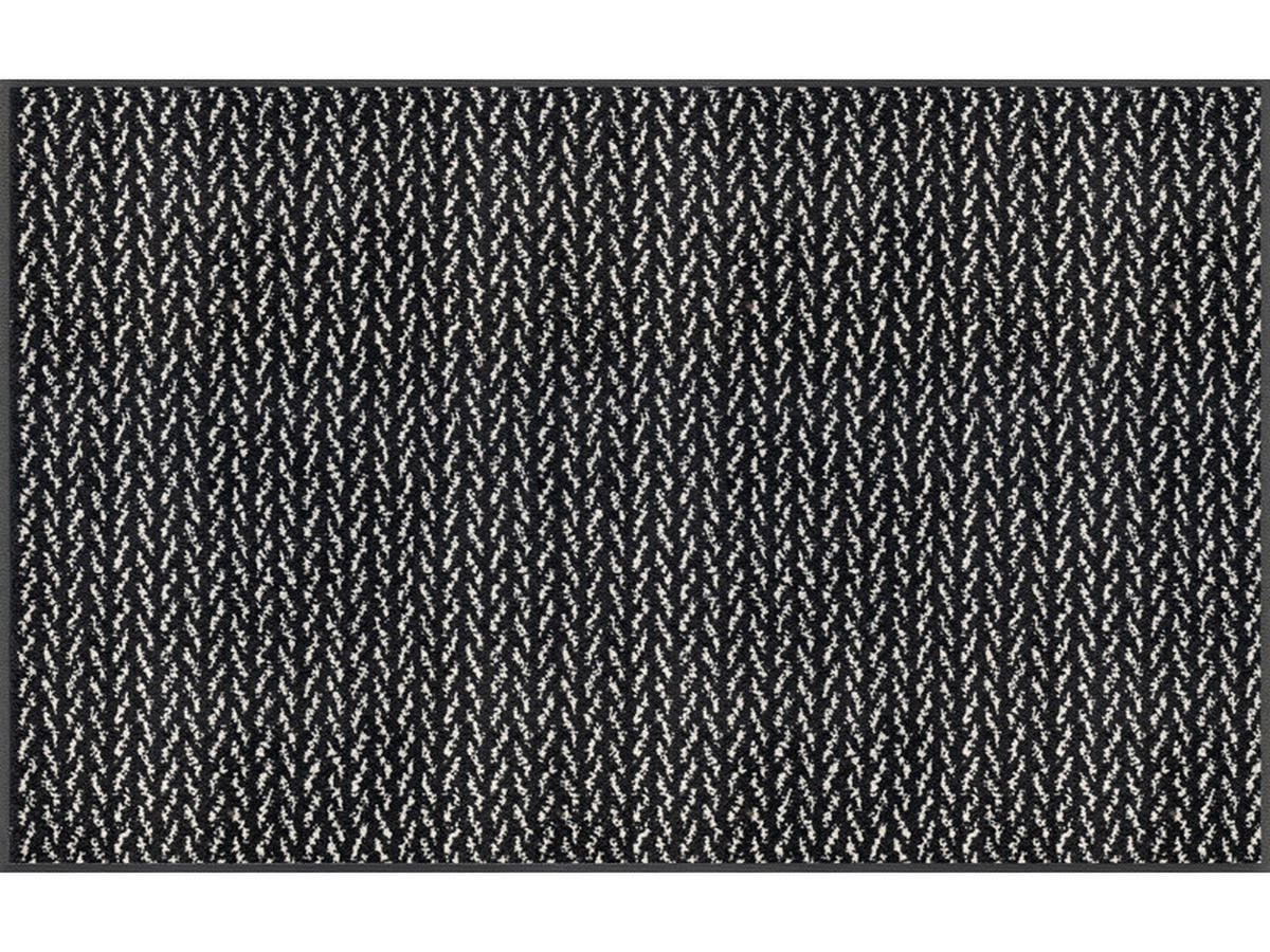 FUßMATTE  75/120 cm  Schwarz  - Schwarz, KONVENTIONELL, Kunststoff/Textil (75/120cm) - wash+dry