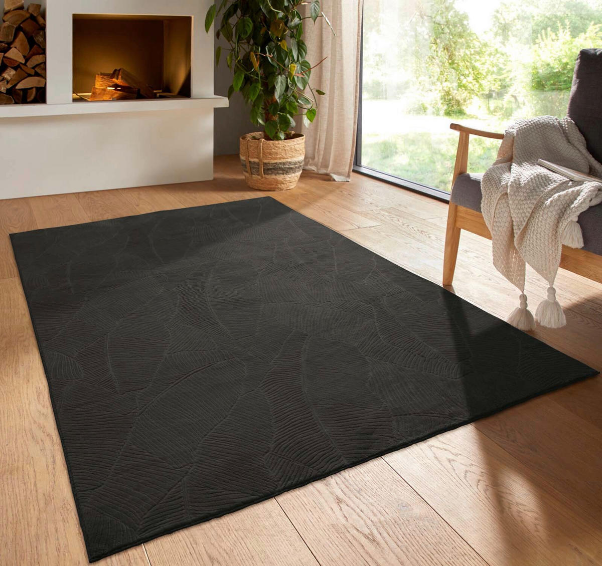 WEBTEPPICH 50/80 cm Homestyle Anthrazit  - Anthrazit, Design, Textil (50/80cm) - Novel