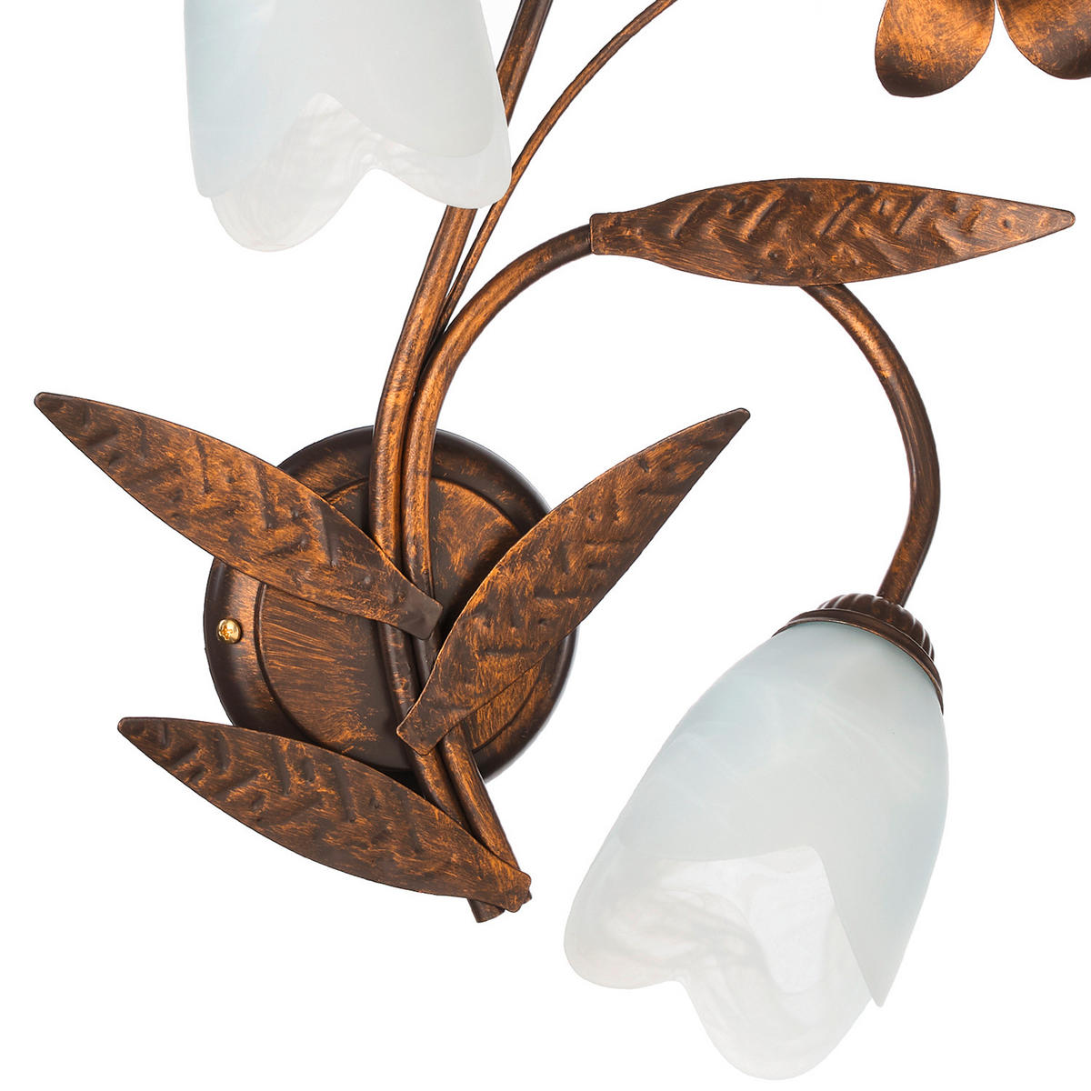 WANDLEUCHTE 35/19/47 cm   - Bronzefarben, KONVENTIONELL, Glas/Metall (35/19/47cm)