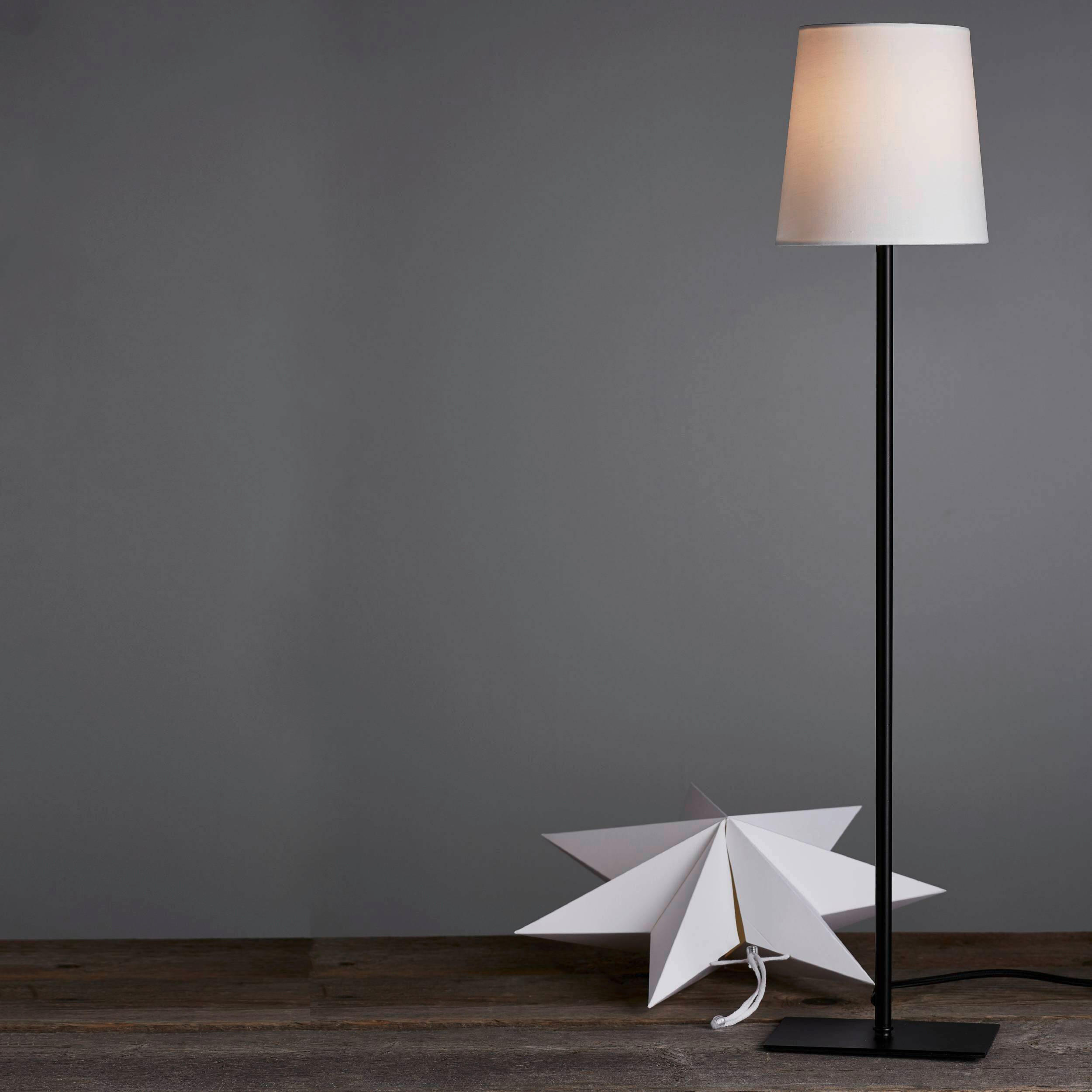 STEHLEUCHTE 35/15/85 cm    - Schwarz/Weiß, Basics, Papier/Textil (35/15/85cm) - Eglo
