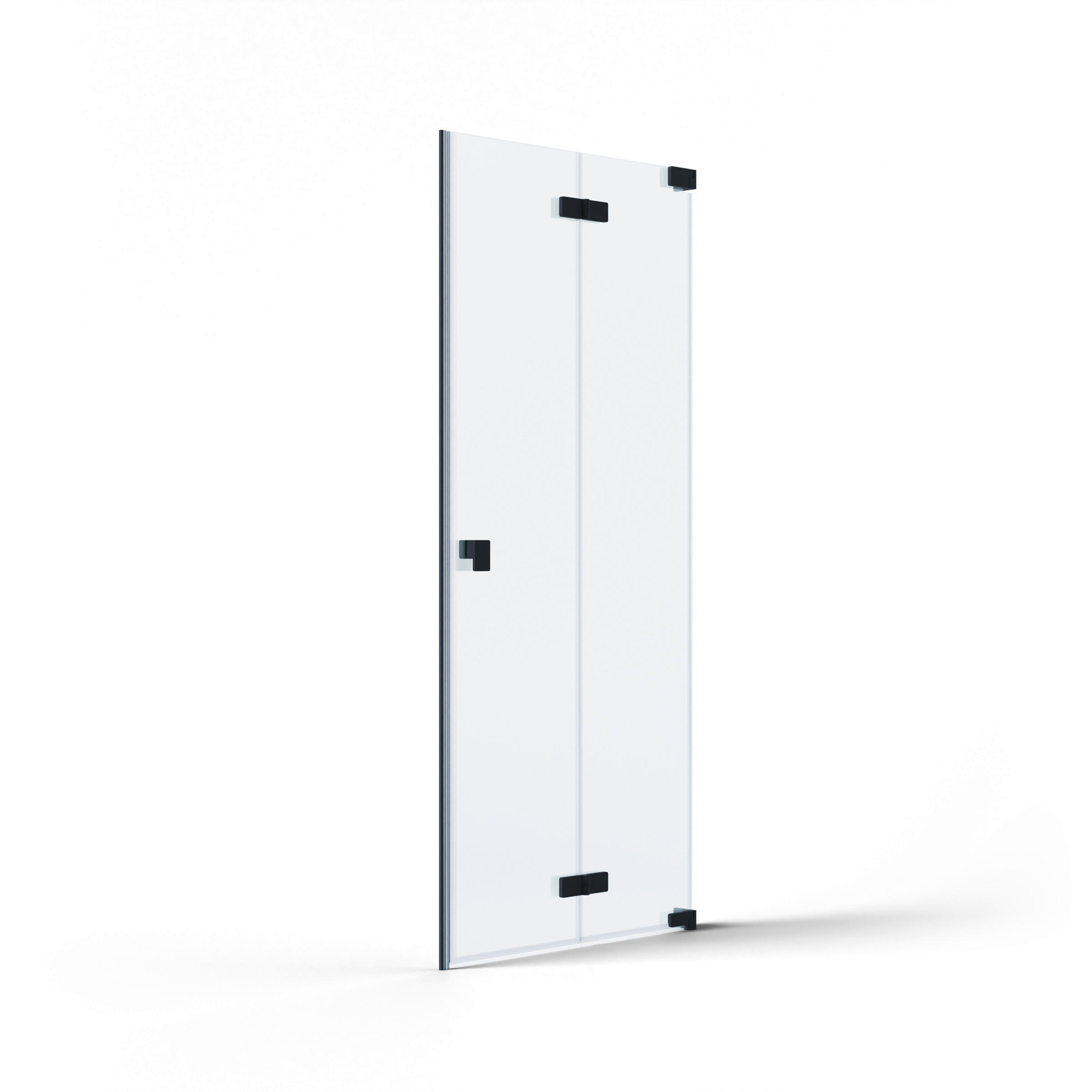 DUSCHTÜR Schwarz  100/200 cm  - Schwarz, MODERN, Glas/Metall (100/200cm) - Schöner Wohnen