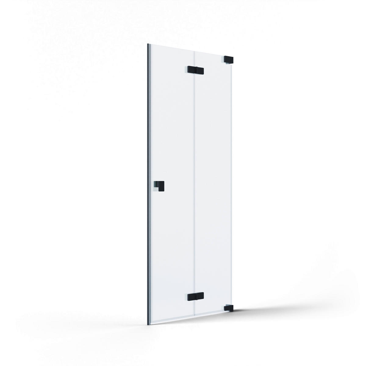 DUSCHTÜR Schwarz  100/200 cm  - Schwarz, MODERN, Glas/Metall (100/200cm) - Schöner Wohnen