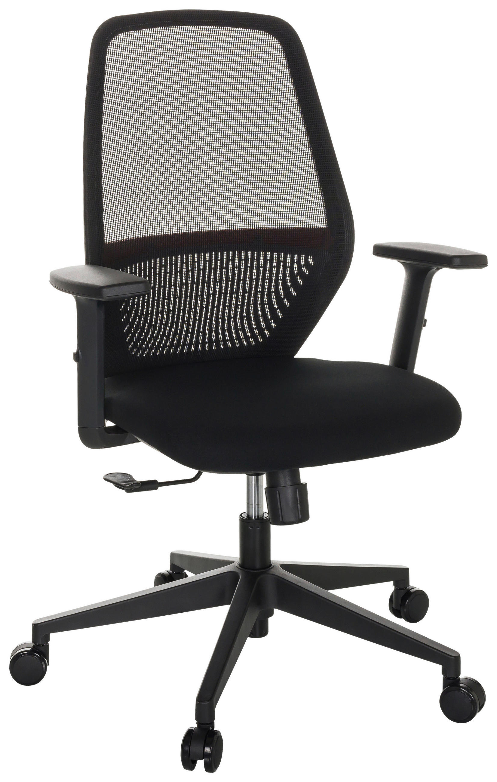 DREHSTUHL Netzbespannung, Flachgewebe Schwarz  - Schwarz, Basics, Kunststoff/Textil (65/98/65cm) - MID.YOU