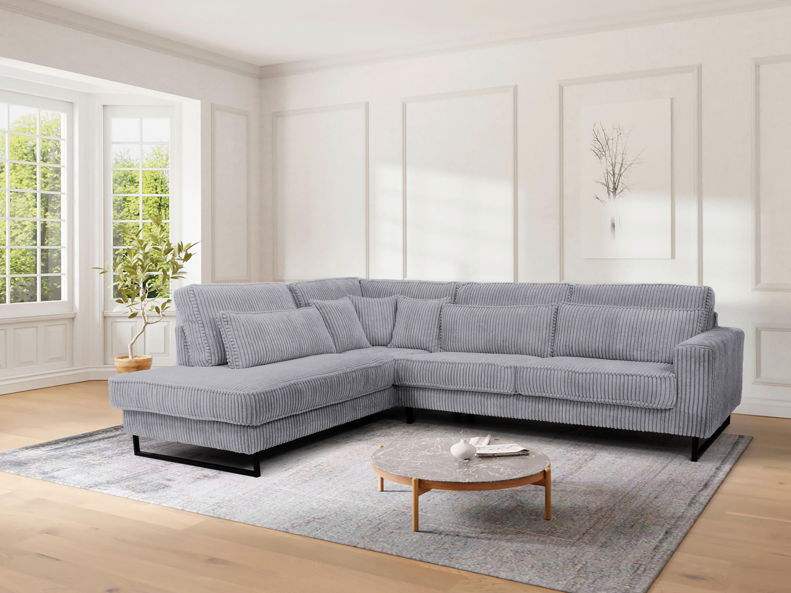 Livetastic ROHOVÁ SEDAČKA, textil, kompozitní dřevo, šedá