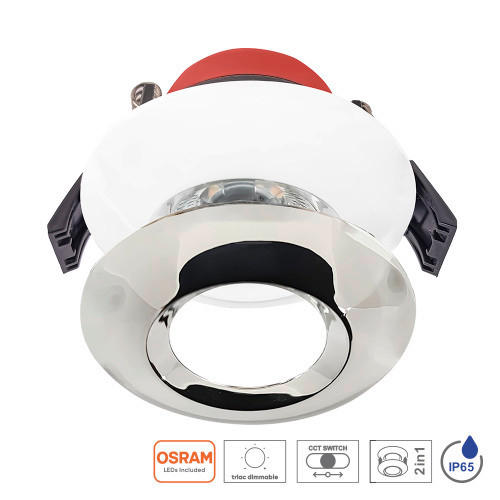 SPOTLÁMPA - krómszínű/ezüstszínű, Basics, műanyag/fém (8.5/4.3cm)