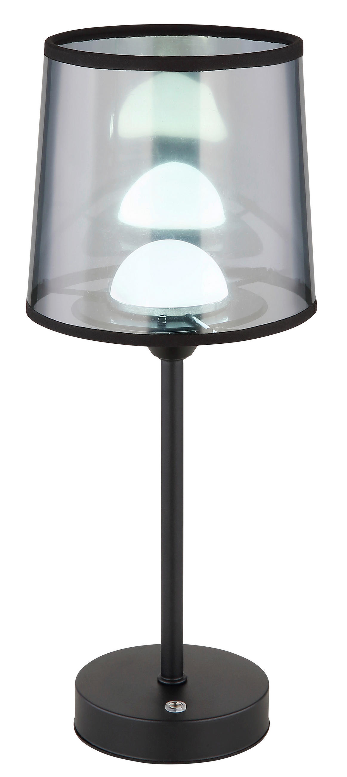 LAMPE DE TABLE À BATTERIE - noir/transparent, Design, matière synthétique/textile (14/35cm) - Globo