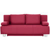 SCHLAFSOFA in Webstoff Rot  - Chromfarben/Rot, Design, Textil/Metall (197/88/89cm) - Xora