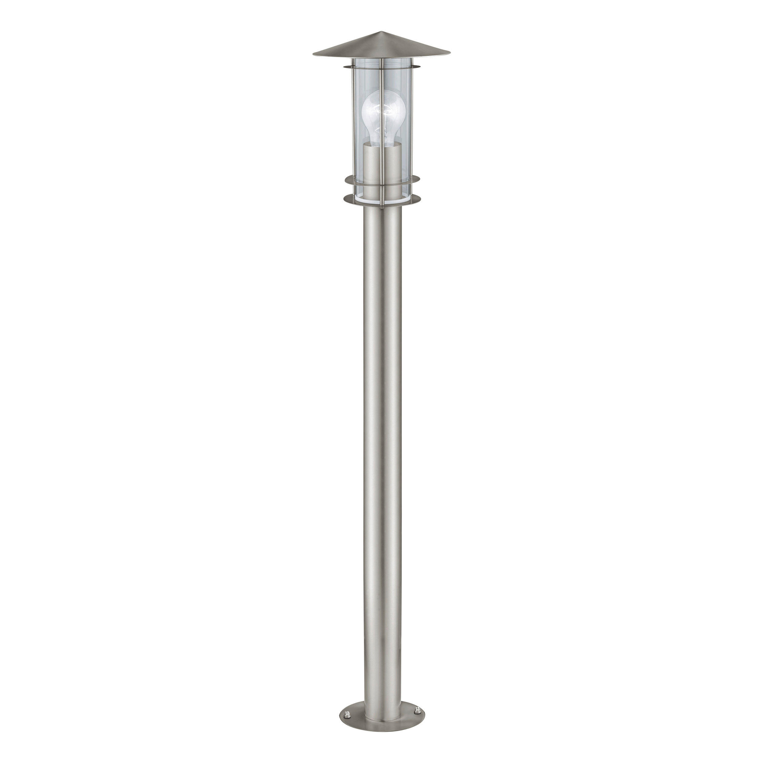 AUßENSTEHLEUCHTE 17,5/100 cm   - Klar/Edelstahlfarben, Basics, Glas/Metall (17,5/100cm) - Eglo
