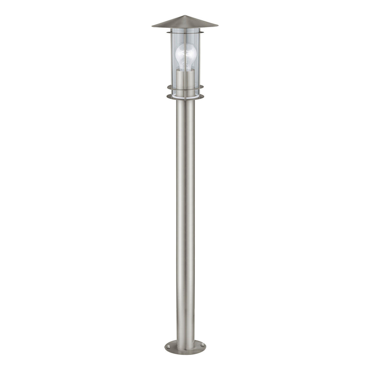 AUßENSTEHLEUCHTE 17,5/100 cm   - Klar/Edelstahlfarben, Basics, Glas/Metall (17,5/100cm) - Eglo