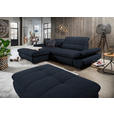 ECKSOFA in Mikrofaser Dunkelgrau  198/290 cm  - Dunkelgrau/Schwarz, Design, Textil/Metall (198/290cm) - Xora
