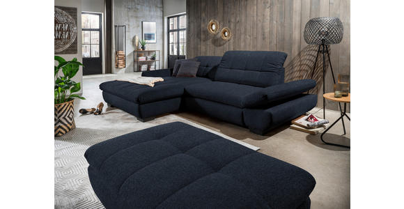 ECKSOFA in Mikrofaser Dunkelgrau  198/290 cm  - Dunkelgrau/Schwarz, Design, Textil/Metall (198/290cm) - Xora
