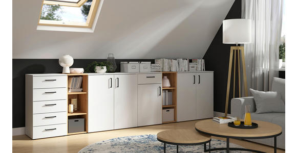 KOMMODE in 45/115/40 cm - Anthrazit/Schwarz, MODERN, Holzwerkstoff/Kunststoff (45/115/40cm) - Carryhome