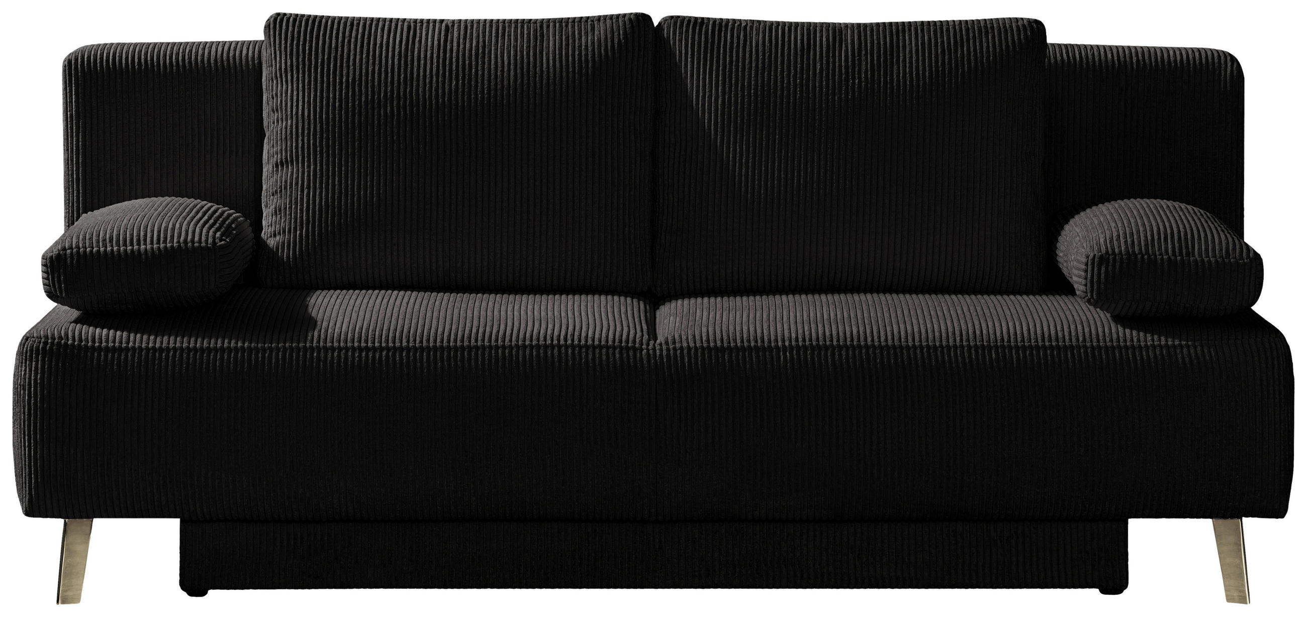 SCHLAFSOFA Cord Anthrazit, Grau  - Anthrazit/Grau, Modern, Textil/Metall (193/85/88cm) - Novel