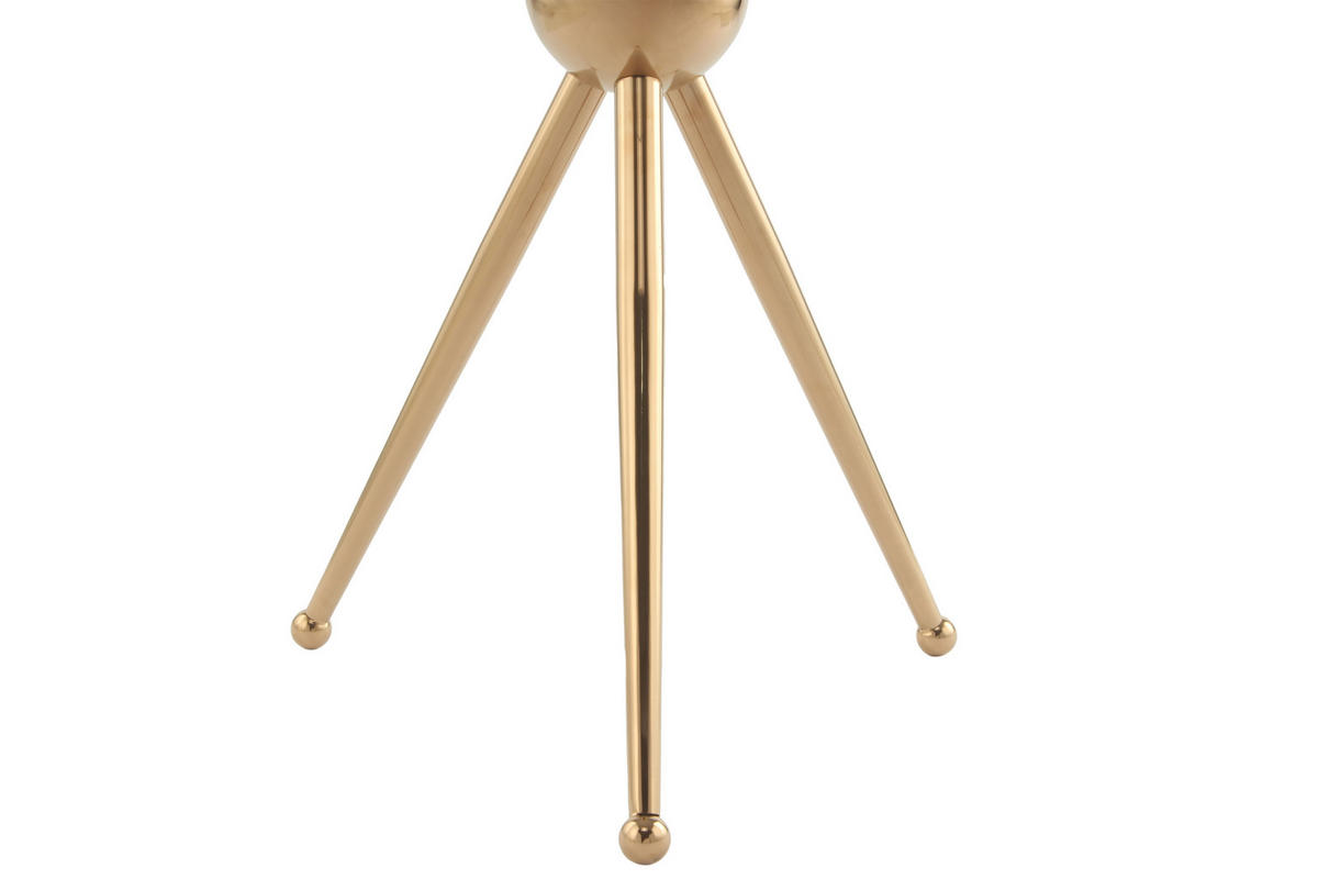 BEISTELLTISCH 46/46/52 cm Goldfarben rund  - Goldfarben, Design, Glas/Metall (46/46/52cm) - Kayoom