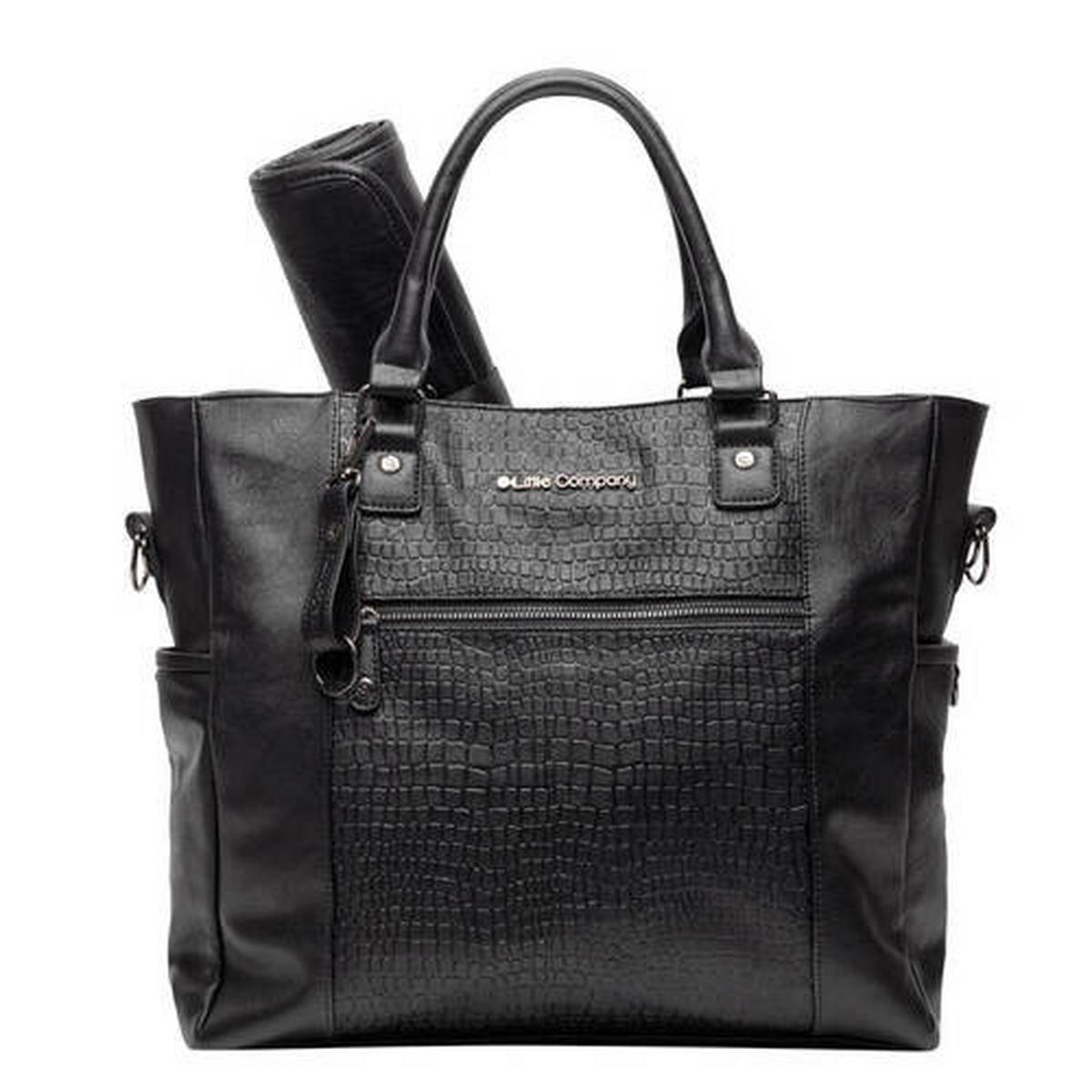 WICKELTASCHE Little Company  - Schwarz, Trend, Kunststoff/Textil (35/38/14cm)