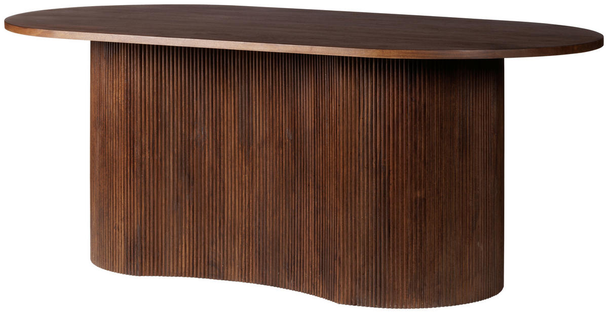 ESSTISCH 200/76/100 cm Echtholz  Holz organisch Walnussfarben  - Walnussfarben, Design, Holz (200/76/100cm) - Landscape