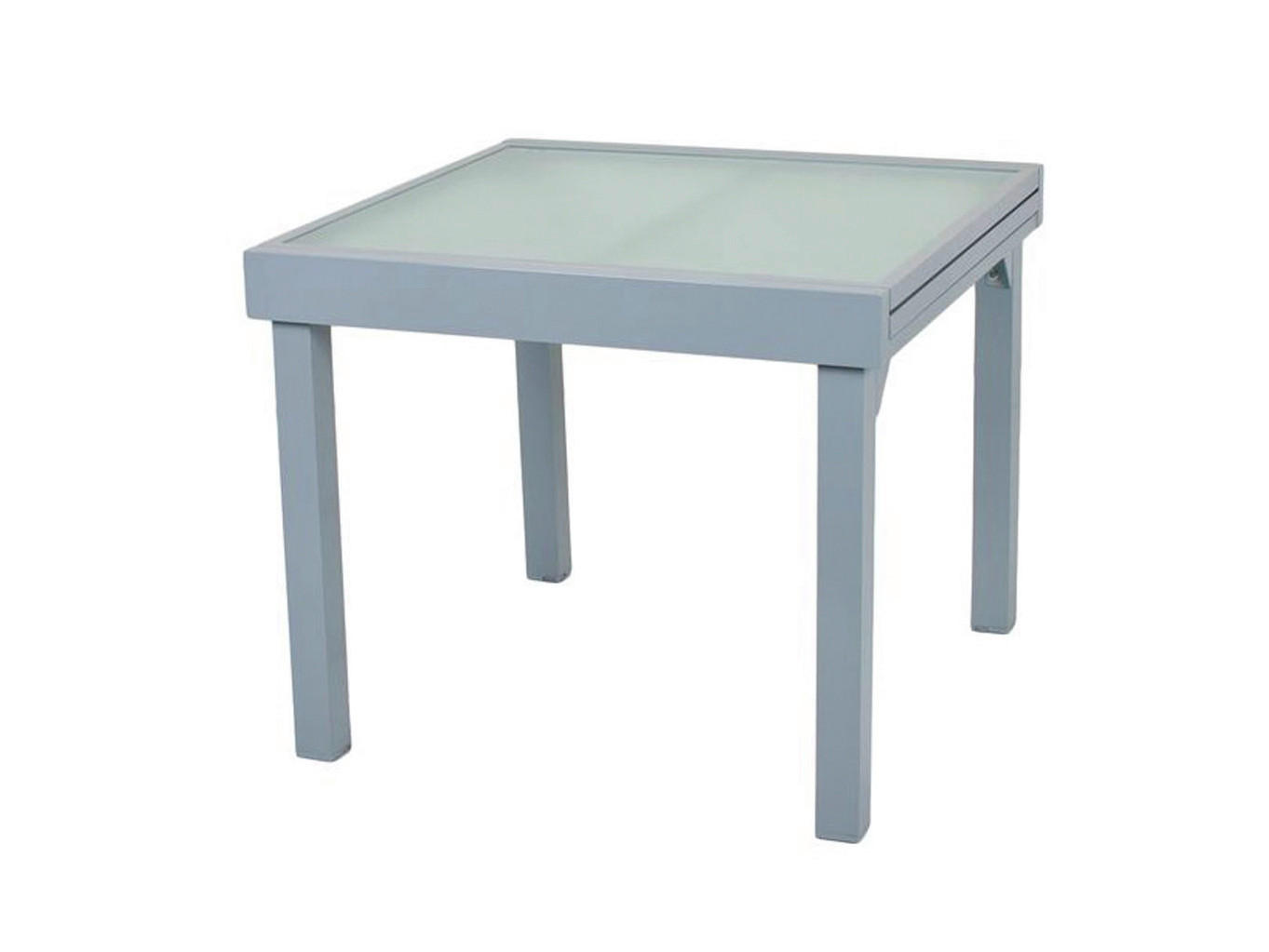 GARTENTISCH 90/90/75 cm  - Grau, MODERN, Glas/Metall (90/90/75cm) - Gardenson
