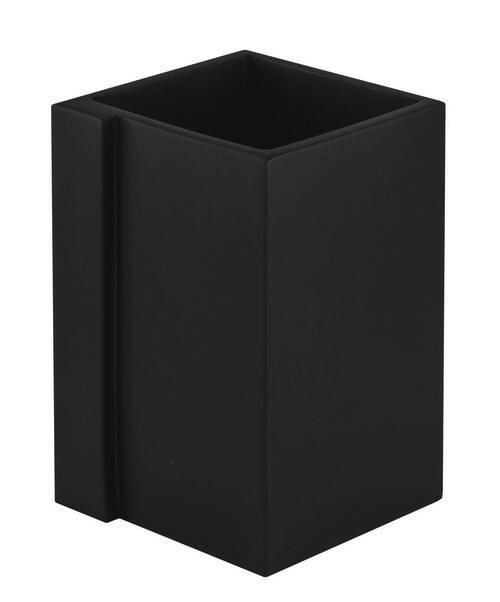 ZAHNPUTZBECHER Collection Classic 2025  - Schwarz, Design, Kunststoff (7,5/11/7,5cm) - Kleine Wolke