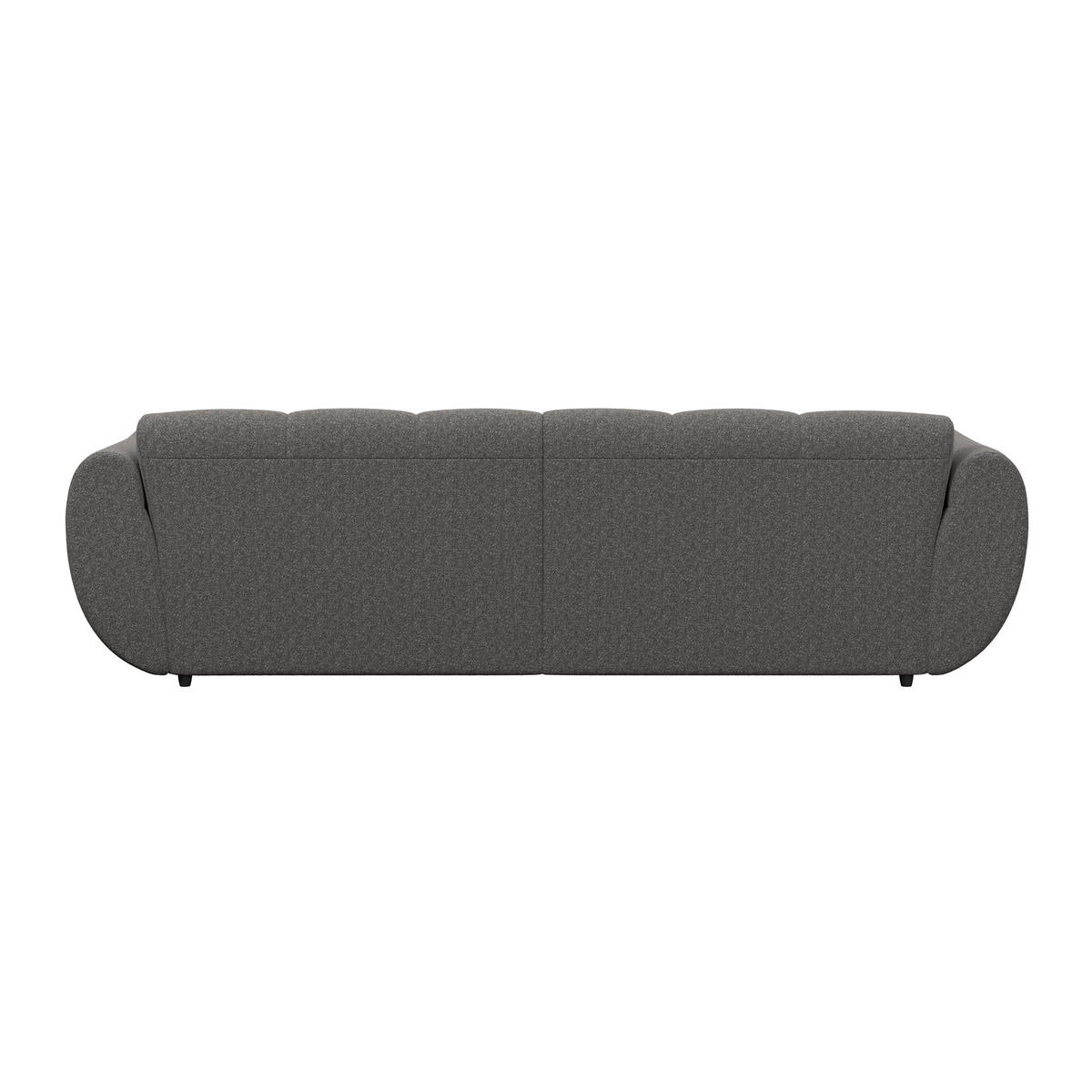 ECKSOFA Chenille Graubraun  - Graubraun/Schwarz, Trend, Kunststoff/Textil (280/178cm) - MID.YOU
