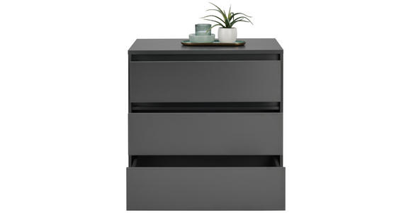 KOMMODE in 80/79/48 cm - Anthrazit, Design, Holzwerkstoff/Kunststoff (80/79/48cm) - Carryhome