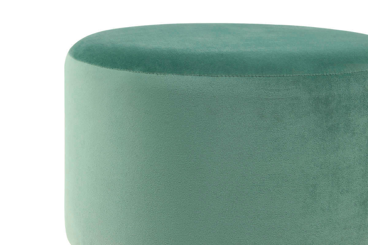 HOCKER Kiefer Goldfarben, Petrol, Mintgrün  - Goldfarben/Petrol, LIFESTYLE, Holz/Kunststoff (35/46/35cm) - Kayoom