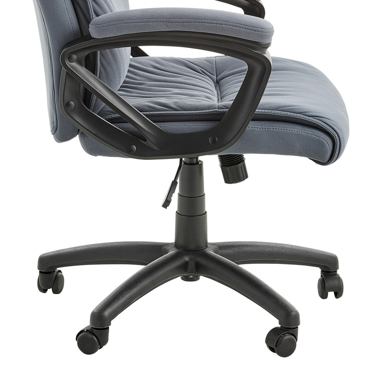 SCAUN DIRECTORIAL  in microfibră gri, negru  - negru/gri, Konventionell, plastic/metal (64/109-117/73cm) - Venda