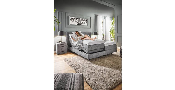 BOXSPRINGBETT 160/200 cm  in Grau  - Grau, KONVENTIONELL, Holz/Textil (160/200cm) - Dieter Knoll