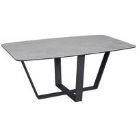KONFERENČNÝ STOLÍK, sivá, čierna, kov, sklo, keramika, 100/60/42 cm - čierna/sivá, Design, kov/sklo (100/60/42cm) - Novel