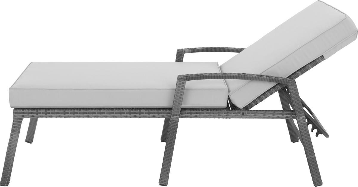 LEŽALJKA VRTNA  siva, svijetlo siva  metal, plastika, tekstil      - siva/svijetlo siva, Design, metal/tekstil (75/190cm) - Ambia Garden