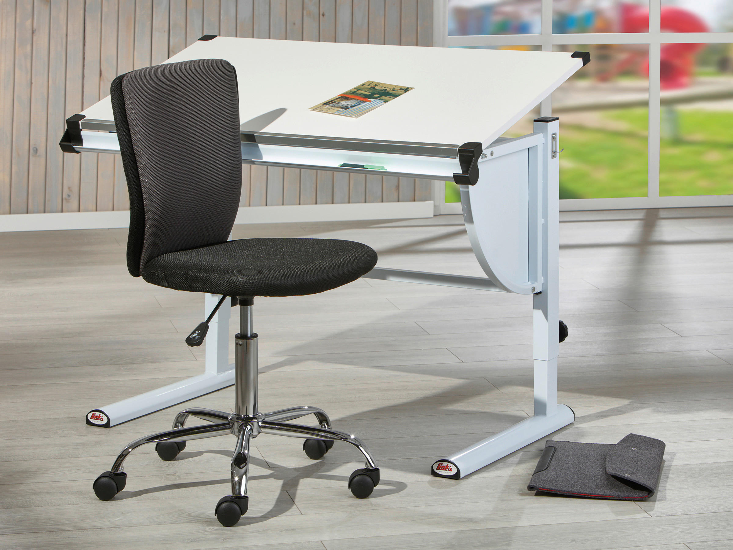 JUGENDSCHREIBTISCH 110/60/63-93 cm - Weiß, KONVENTIONELL, Holzwerkstoff/Metall (110/60/63-93cm) - Xora