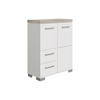 HIGHBOARD KIRA  in 90,9/111,8/39,6 cm  - Weiss/Silberfarben, Basics, Holzwerkstoff/Kunststoff (90,9/111,8/39,6cm) - Paidi