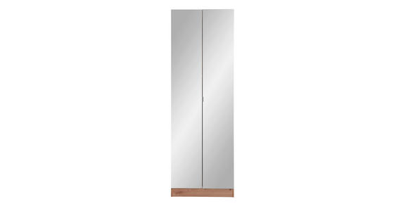 HOCHSCHRANK 65/195,5/33 cm  - Eichefarben, KONVENTIONELL, Glas/Holzwerkstoff (65/195,5/33cm) - Xora