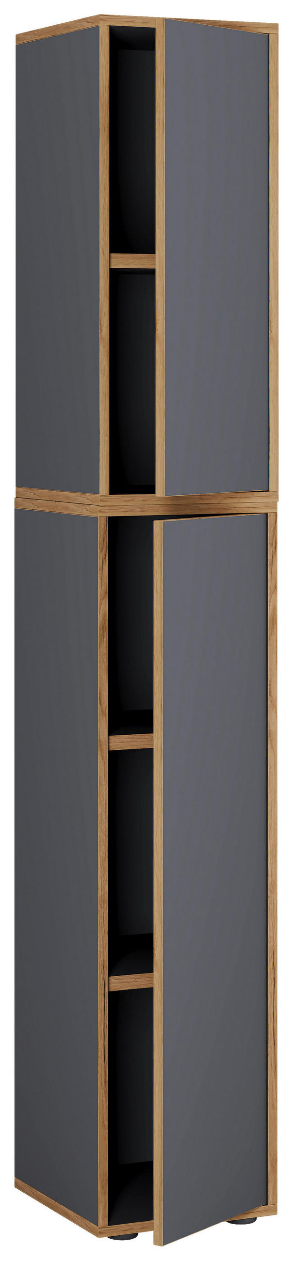 AKTENSCHRANK 30/183/33 cm  - Honigeiche/Anthrazit, Design, Holzwerkstoff (30/183/33cm) - MID.YOU