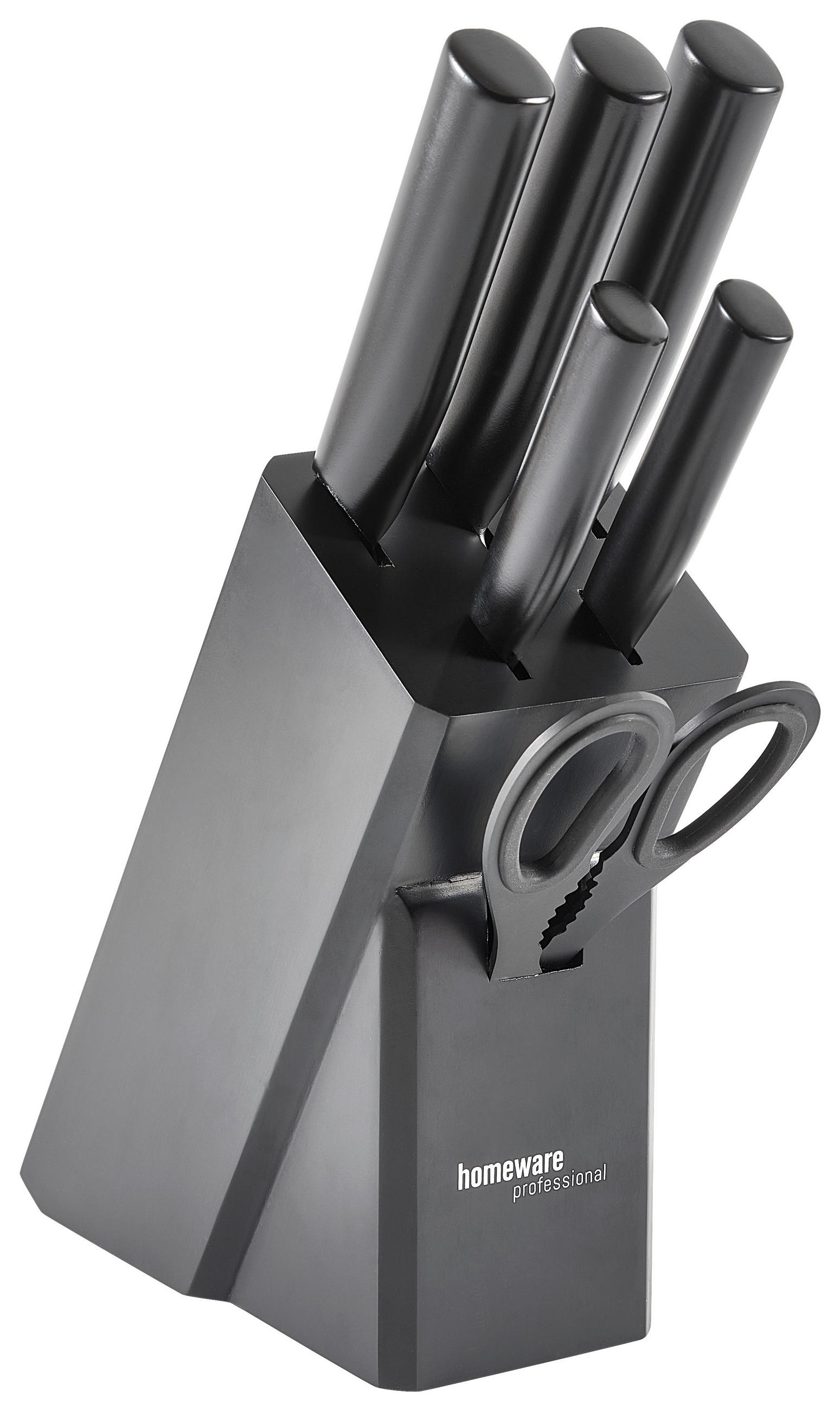 KNIVBLOCK 7 delar  - svart, Basics, metall/trä - Homeware Profession.