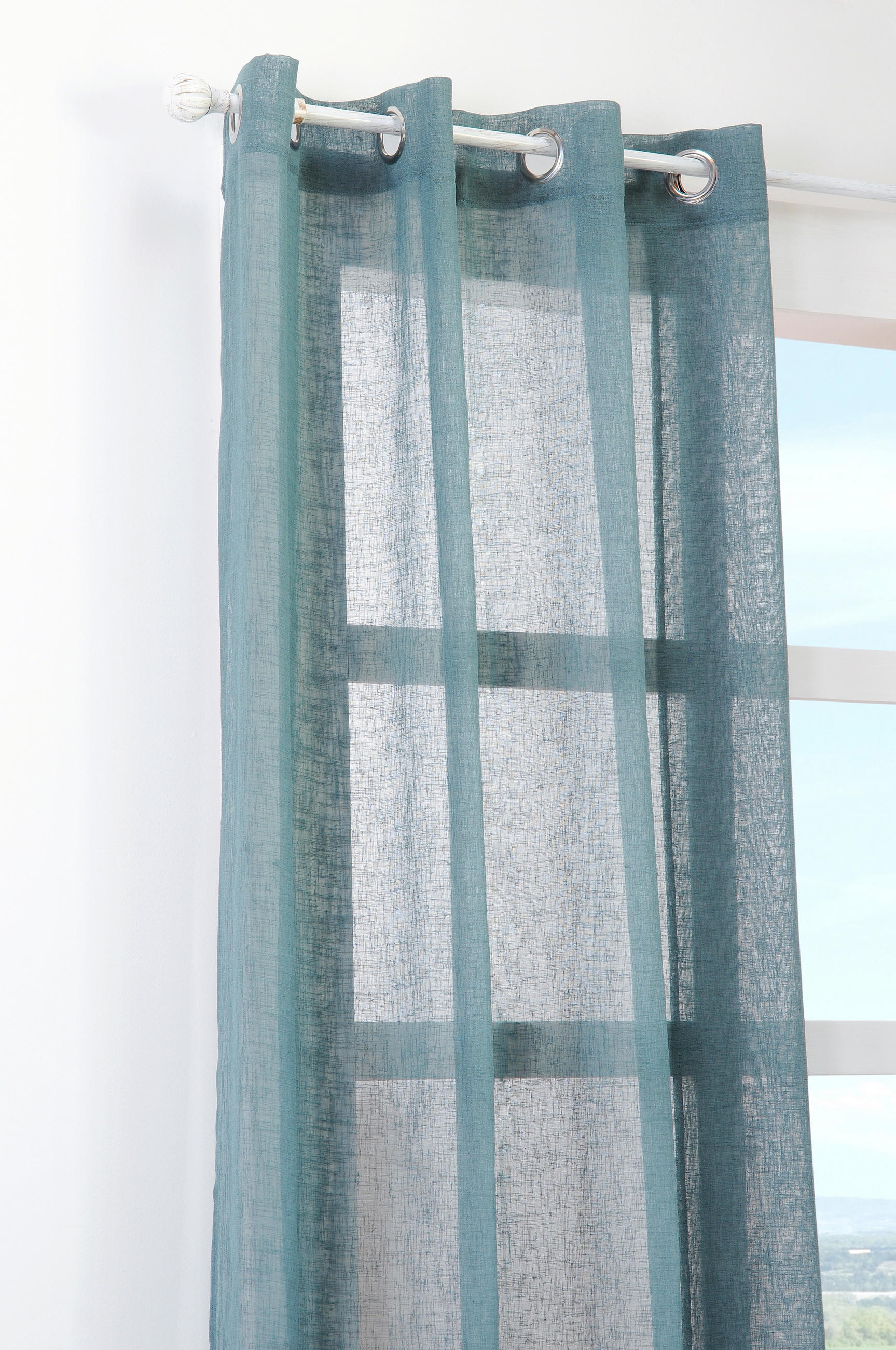 KONČANA ZAVESA     - zelena, Basics, tekstil (140/260cm)